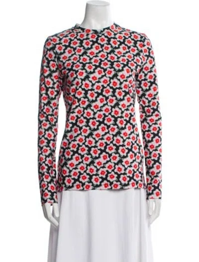 Pre-owned Jonathan Cohen Floral Print Crew Neck Sweatshirt W/ Tags In White