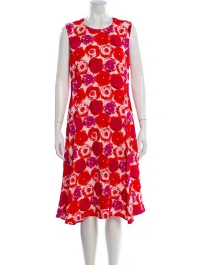Pre-owned Jonathan Cohen Floral Print Midi Length Dress In Multi
