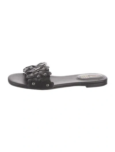 Pre-owned Jonathan Cohen Leather Slides In Gray