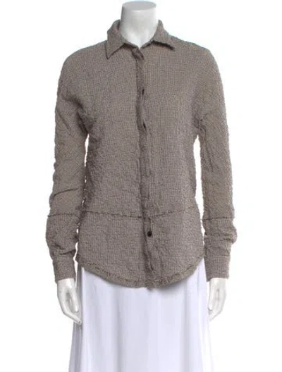 Pre-owned Jonathan Cohen Long Sleeve Button-up Top In Multi