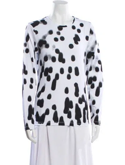 Pre-owned Jonathan Cohen Polka Dot Print Crew Neck Sweatshirt W/ Tags In White