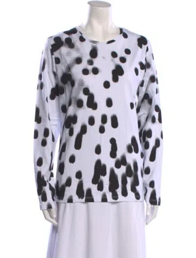 Pre-owned Jonathan Cohen Polka Dot Print Crew Neck Sweatshirt W/ Tags In White