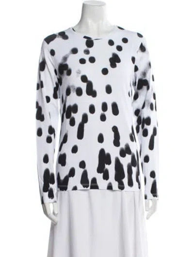 Pre-owned Jonathan Cohen Polka Dot Print Crew Neck Sweatshirt W/ Tags In White