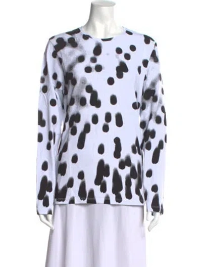 Pre-owned Jonathan Cohen Polka Dot Print Crew Neck Sweatshirt In White