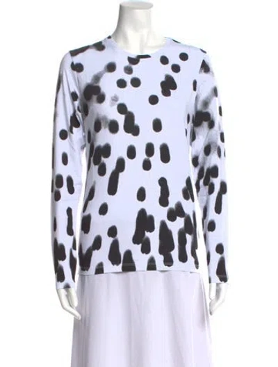Pre-owned Jonathan Cohen Polka Dot Print Crew Neck T-shirt W/ Tags In White