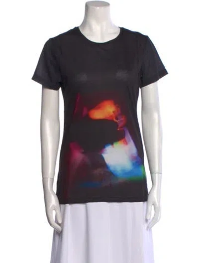 Pre-owned Jonathan Cohen Printed Crew Neck T-shirt In Black