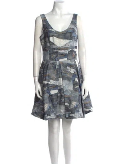 Pre-owned Jonathan Cohen Printed Knee-length Dress In Multi