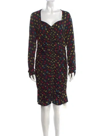 Pre-owned Jonathan Cohen Printed Knee-length Dress W/ Tags In Black