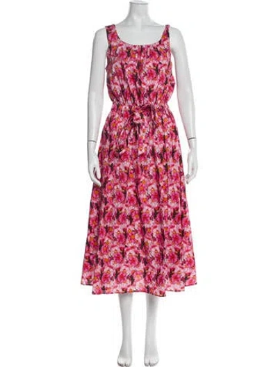 Pre-owned Jonathan Cohen Printed Long Dress In Pink