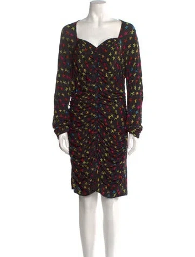 Pre-owned Jonathan Cohen Printed Mini Dress In Black