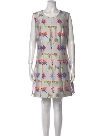 Pre-owned Jonathan Cohen Printed Mini Dress In Neutral