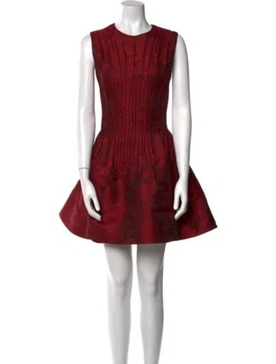 Pre-owned Jonathan Cohen Printed Mini Dress In Red