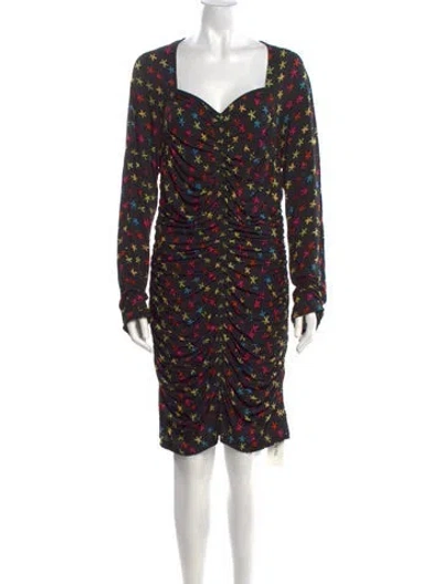 Pre-owned Jonathan Cohen Printed Mini Dress W/ Tags In Black