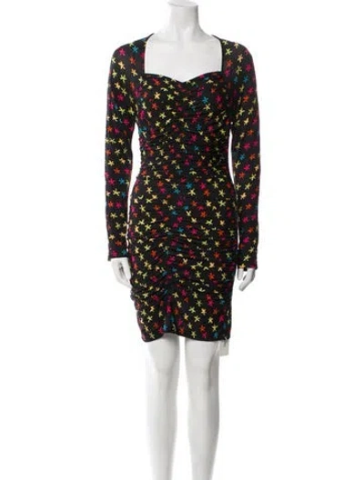 Pre-owned Jonathan Cohen Printed Mini Dress W/ Tags In Blue