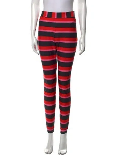 Pre-owned Jonathan Cohen Printed Skinny Leg Pants W/ Tags In Red