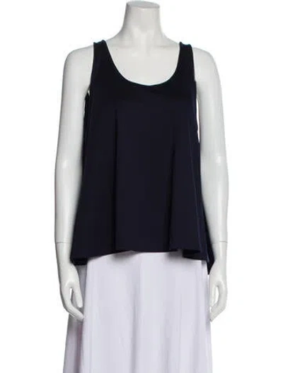 Pre-owned Jonathan Cohen Scoop Neck Sleeveless Top In Blue
