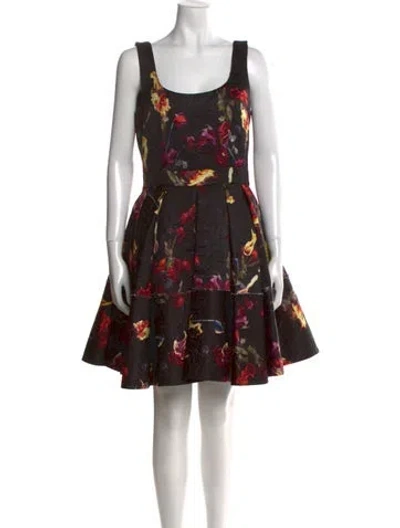 Pre-owned Jonathan Cohen Silk Knee-length Dress In Black