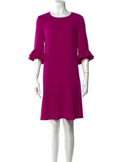 Pre-owned Jonathan Cohen Silk Knee-length Dress In Purple