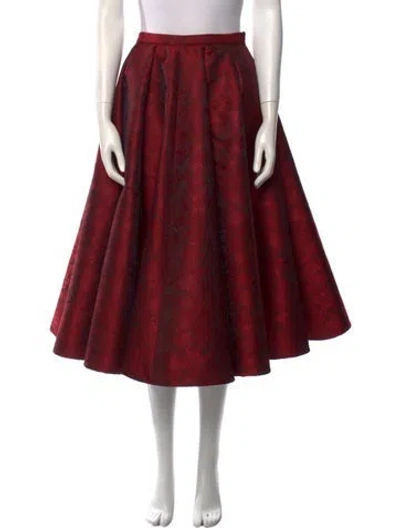 Pre-owned Jonathan Cohen Silk Knee-length Skirt In Red