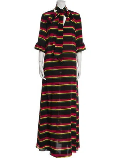 Pre-owned Jonathan Cohen Silk Long Dress In Black