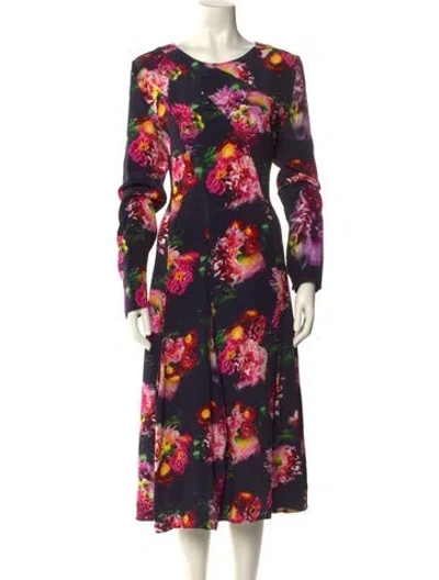 Pre-owned Jonathan Cohen Silk Long Dress In Black