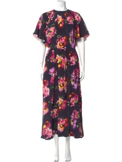 Pre-owned Jonathan Cohen Silk Long Dress In Black