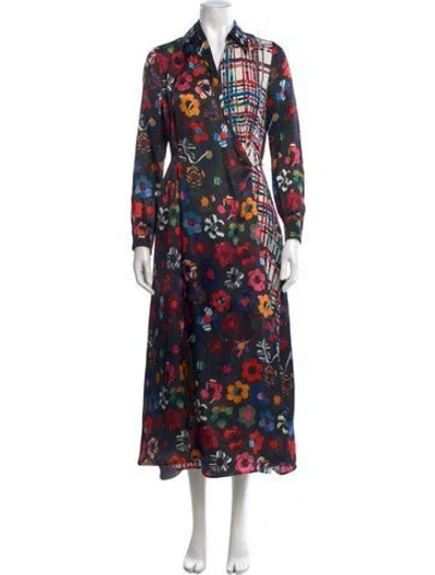 Pre-owned Jonathan Cohen Silk Long Dress In Black