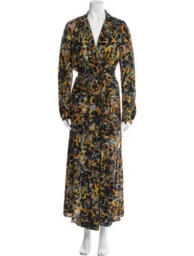 Pre-owned Jonathan Cohen Silk Long Dress In Multi