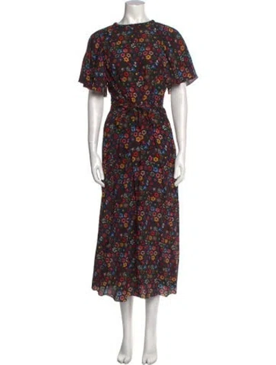 Pre-owned Jonathan Cohen Silk Long Dress In Red