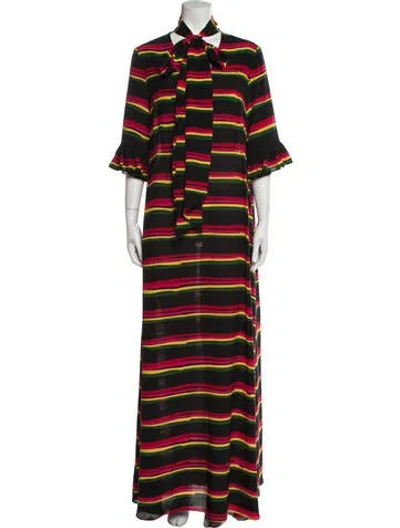 Pre-owned Jonathan Cohen Silk Long Dress W/ Tags In Black
