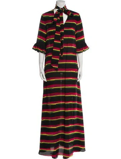 Pre-owned Jonathan Cohen Silk Long Dress W/ Tags In Black