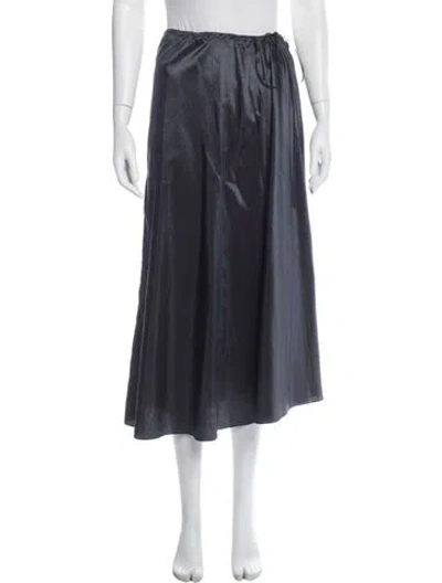 Pre-owned Jonathan Cohen Silk Midi Length Skirt In Blue