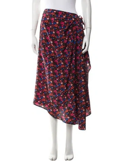 Pre-owned Jonathan Cohen Silk Midi Length Skirt W/ Tags In Black