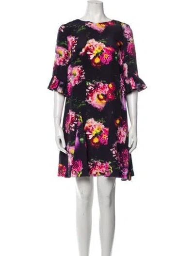Pre-owned Jonathan Cohen Silk Mini Dress In Black