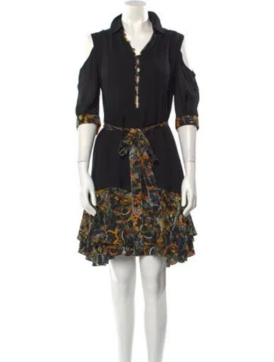 Pre-owned Jonathan Cohen Silk Mini Dress In Black