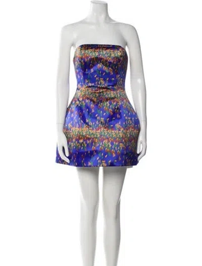 Pre-owned Jonathan Cohen Silk Mini Dress In Multi