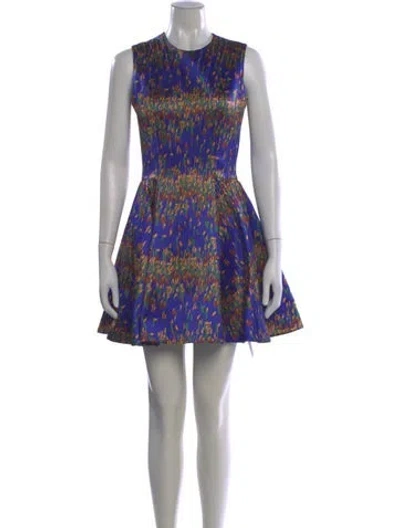 Pre-owned Jonathan Cohen Silk Mini Dress In Purple