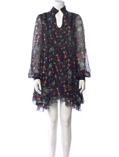 Pre-owned Jonathan Cohen Silk Mini Dress W/ Tags In Black