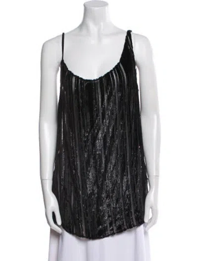 Pre-owned Jonathan Cohen Silk Scoop Neck Tunic In Multi