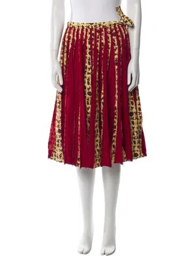 Pre-owned Jonathan Cohen Striped Knee-length Skirt In Red