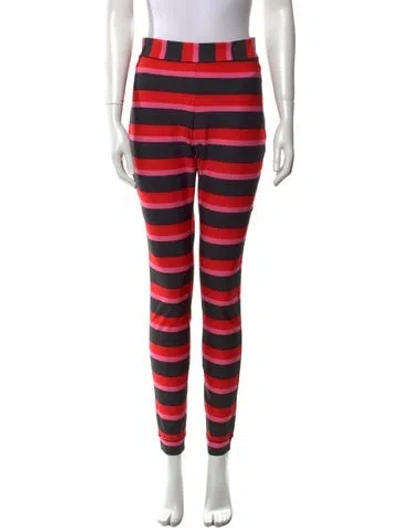 Pre-owned Jonathan Cohen Striped Skinny Leg Pants W/ Tags In Red