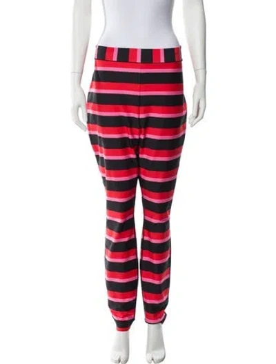 Pre-owned Jonathan Cohen Striped Skinny Leg Pants W/ Tags In Red