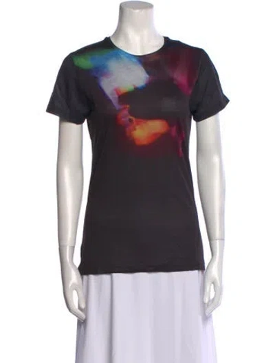 Pre-owned Jonathan Cohen Tie-dye Print Crew Neck T-shirt In Black