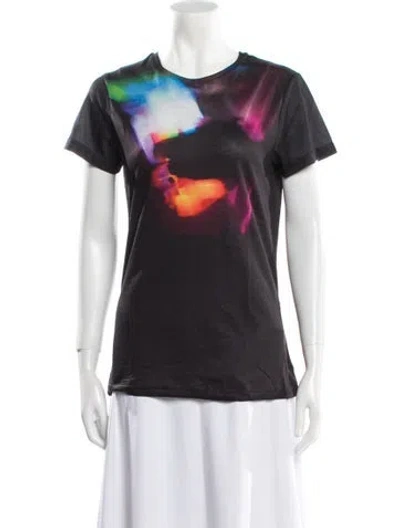 Pre-owned Jonathan Cohen Tie-dye Print Crew Neck T-shirt W/ Tags In Black