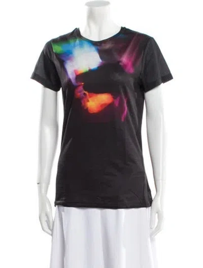 Pre-owned Jonathan Cohen Tie-dye Print Crew Neck T-shirt W/ Tags In Black