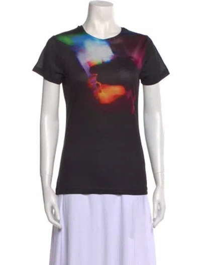 Pre-owned Jonathan Cohen Tie-dye Print Crew Neck T-shirt W/ Tags In Black
