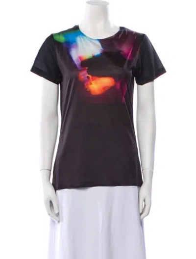 Pre-owned Jonathan Cohen Tie-dye Print Crew Neck T-shirt W/ Tags In Black
