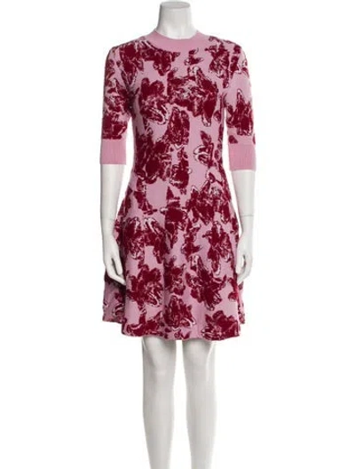 Pre-owned Jonathan Cohen Virgin Wool Mini Dress In Pink