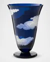 Jonathan Hansen Cobalt Crystal Stemless Champagne Flute In Blue