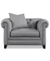 Jonathan Louis Kallison Fabric Arm Chair, Exclusively At Macy's In Gray